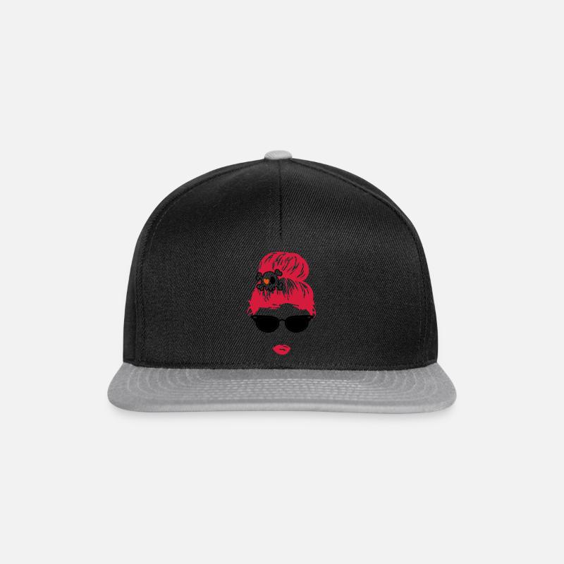 Biche d'été rouge - Casquette snapback - noir/gris