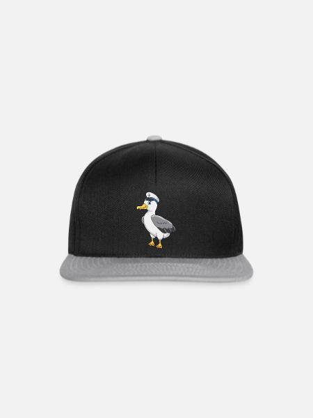 Möwe - Snapback Cap - Schwarz/Grau