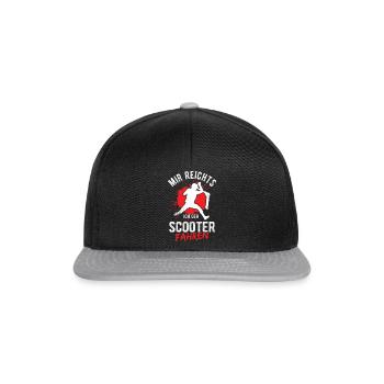 Mir Reichts ich geh Roller fahren Tretroller Spruc - Snapback Cap - Schwarz/Grau - Vorne