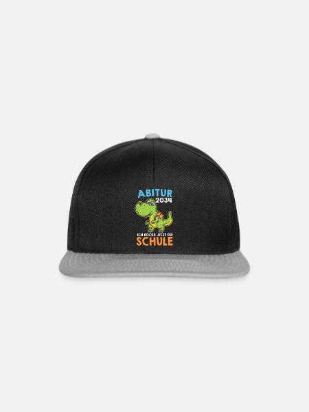 Abitur 2034 Schulkind 2034 Einschulung Abschluss - Snapback Cap - Schwarz/Grau
