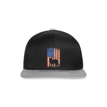 Kojoten Design für Kojotentöter - Snapback Cap - Schwarz/Grau - Vorne