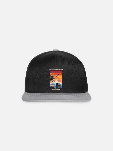 Nur ein Mädchen, das seinen Entlebucher Sennenhund - Snapback Cap - Schwarz/Grau