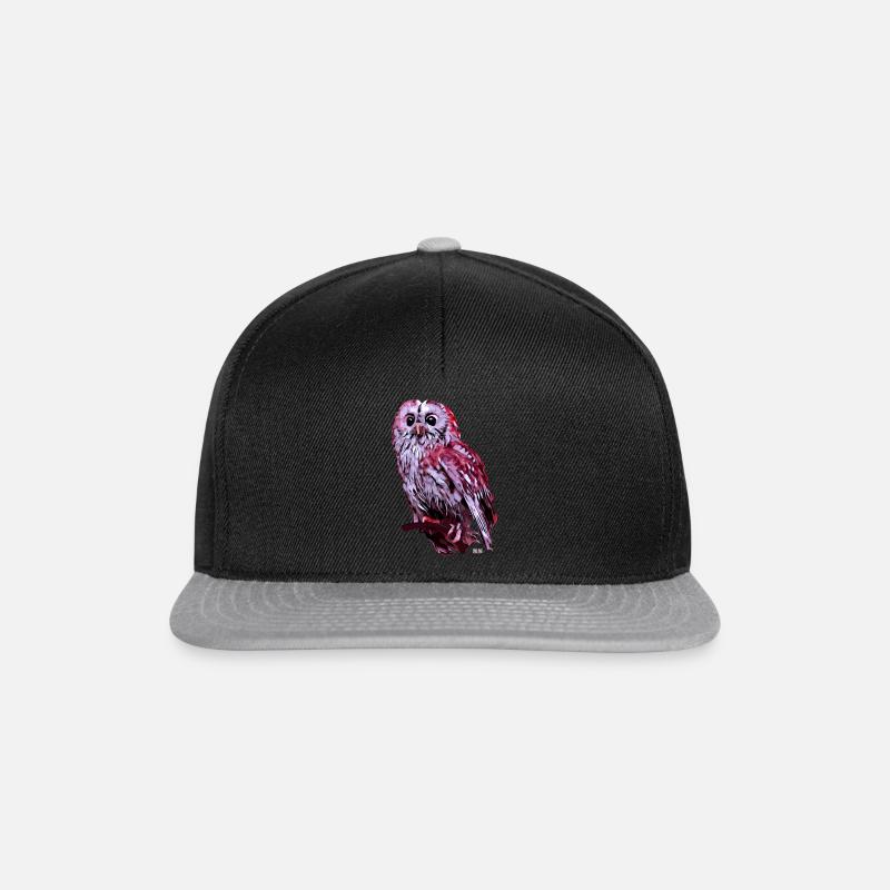 Purple Owl - Snapback Cap - black/grey