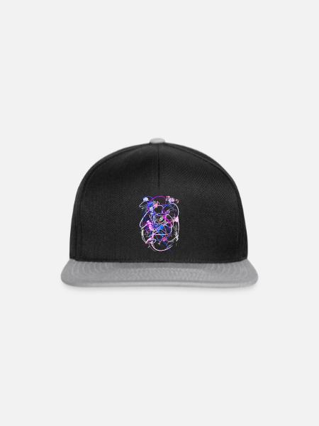 Abstrakt Galaxie - Snapback Cap - Schwarz/Grau