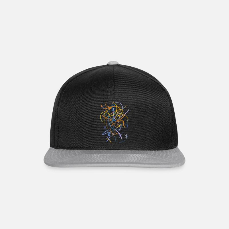 Abstrakt - Snapback Cap - Schwarz/Grau