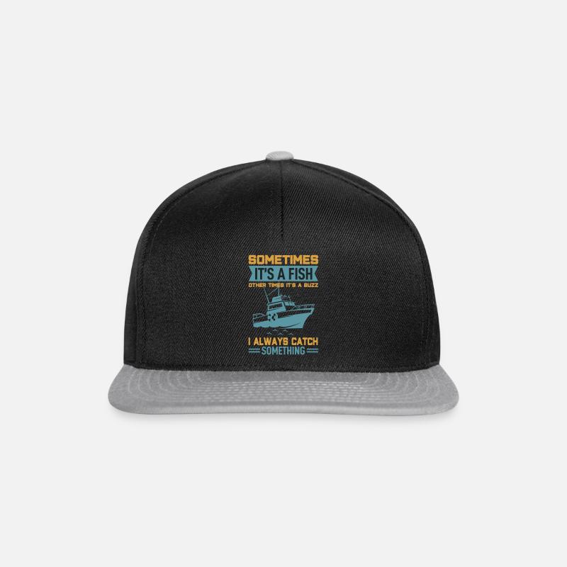 Sometimes it´s a Fish - Snapback Cap - Schwarz/Grau