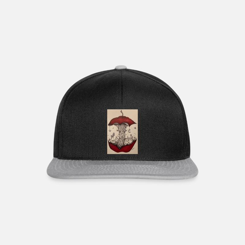 Zeit APFEL - Snapback Cap - Schwarz/Grau