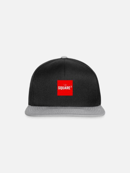 Square Streetwear: Lustiges & klares Statement - Snapback Cap - Schwarz/Grau