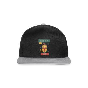 CHRISTMAS IS HERE - Snapback Cap - Schwarz/Grau - Vorne