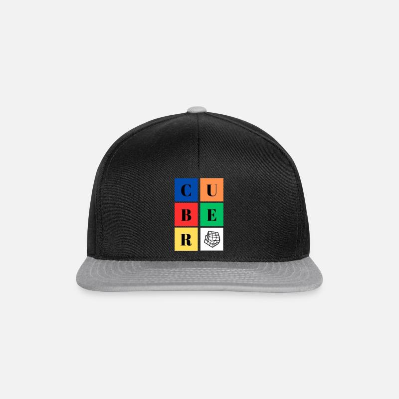 Carré Cuber - Casquette snapback - noir/gris