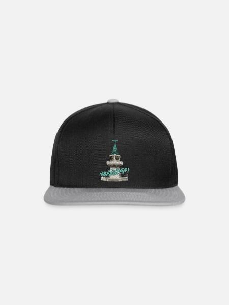Kriegerbrunnen // Nördlingen // Illustration - Snapback Cap - Schwarz/Grau