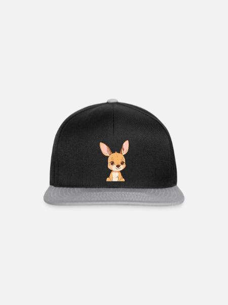 Kaenguru Beuteltier Outback - Snapback Cap - Schwarz/Grau