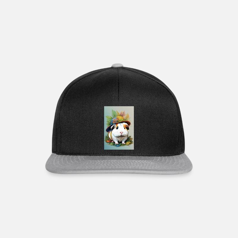 Herbstschweinchen - Snapback Cap - Schwarz/Grau