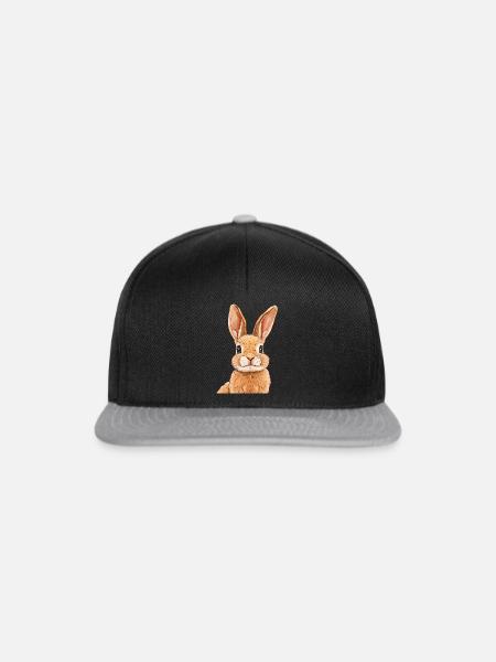 Hasenzahn Häschen Ostern - Snapback Cap - Schwarz/Grau