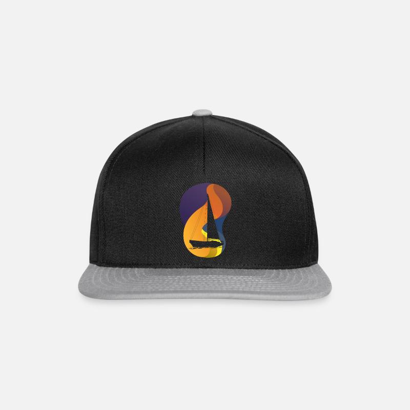 Segler Yacht - Snapback Cap - Schwarz/Grau