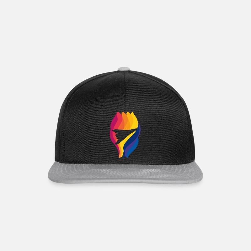 Aviation Jumbo Jet Passenger Machine - Snapback Cap - black/grey