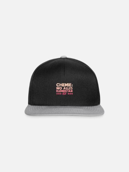 Chemie: Wo Alles Elementar Ist - Snapback Cap - Schwarz/Grau