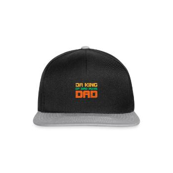 Da King Of Bad Puns Dad - Snapback Cap - Schwarz/Grau - Vorne