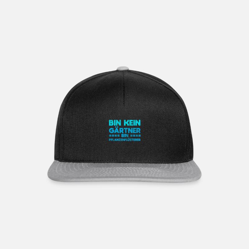 Bin Kein Gärtner, Bin Pflanzenflüsterer - Snapback Cap - Schwarz/Grau