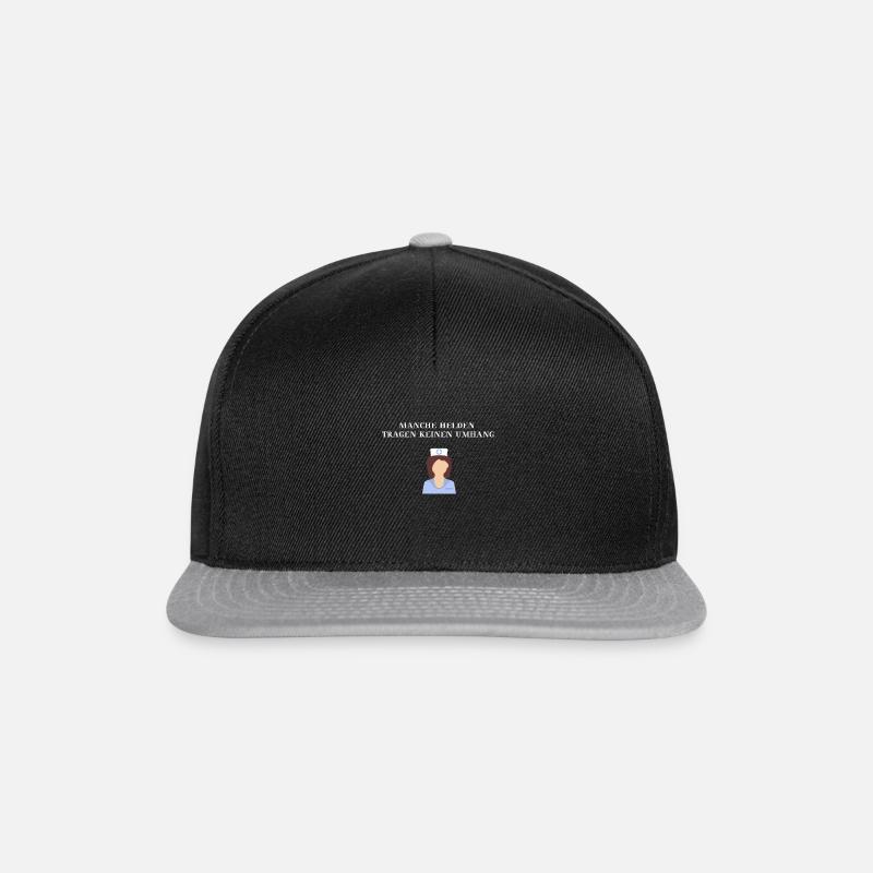 Krankenschwester Heldin Geschenkidee - Snapback Cap - Schwarz/Grau