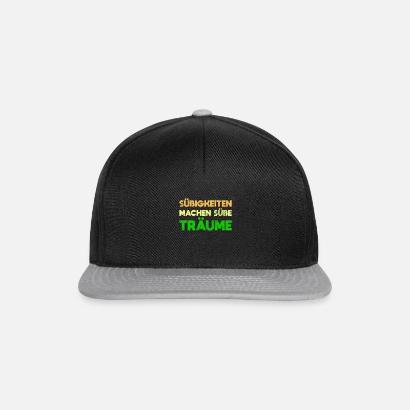 Süßigkeiten Machen Süße Träume - Snapback Cap - Schwarz/Grau