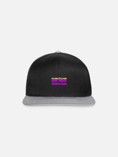 Feuerlöscher Sind Meine Trophäen - Snapback Cap - Schwarz/Grau