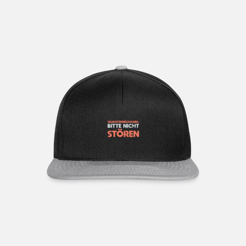 Quantenmechanik: Bitte Nicht Stören - Snapback Cap - Schwarz/Grau