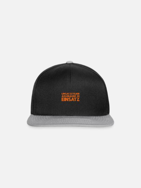 Umsatzsteuer-Adlerauge Im Einsatz - Snapback Cap - Schwarz/Grau