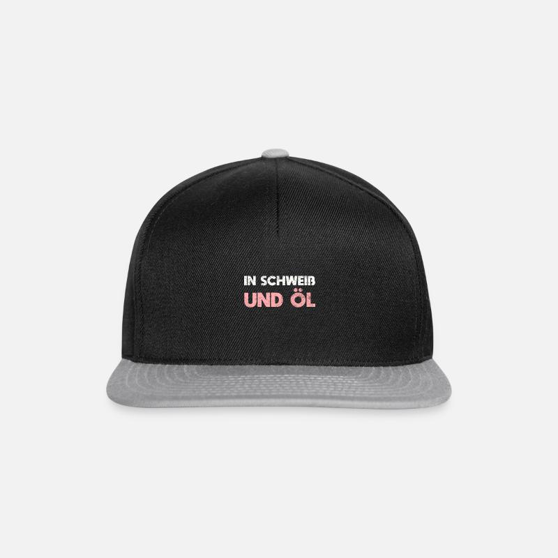 In Schweiß Und Öl - Snapback Cap - Schwarz/Grau