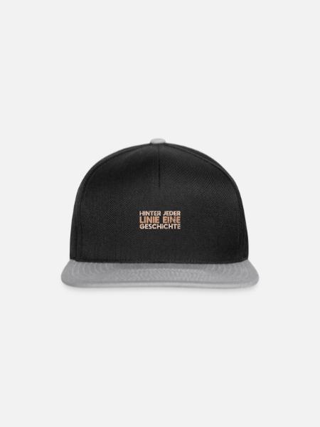 Hinter Jeder Linie, Eine Geschichte - Snapback Cap - Schwarz/Grau