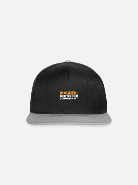 Maurer: Meister Der Schwerkraft - Snapback Cap - Schwarz/Grau