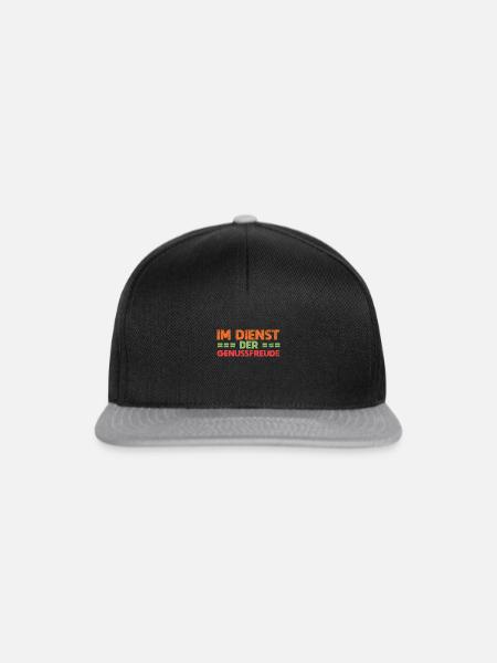 Im Dienst Der Genussfreude - Snapback Cap - Schwarz/Grau