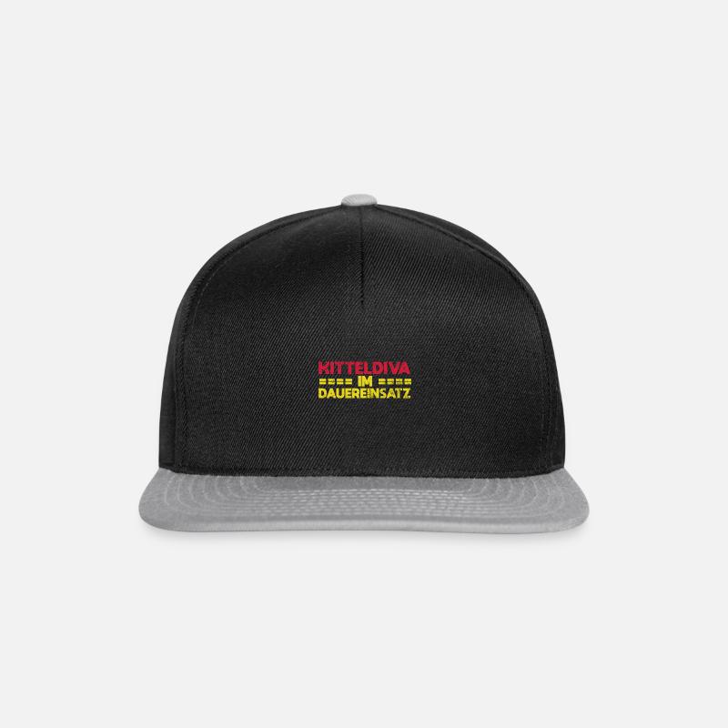 Kitteldiva Im Dauereinsatz - Snapback Cap - Schwarz/Grau