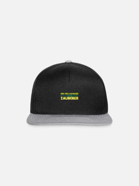 Bin Mechaniker, Keine Zauberer - Snapback Cap - Schwarz/Grau