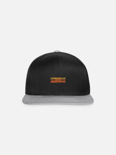 Hammerschlag Gegen Herzklopfen - Snapback Cap - Schwarz/Grau