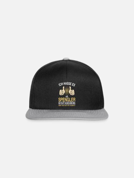 Spengler Spruch - Snapback Cap - Schwarz/Grau