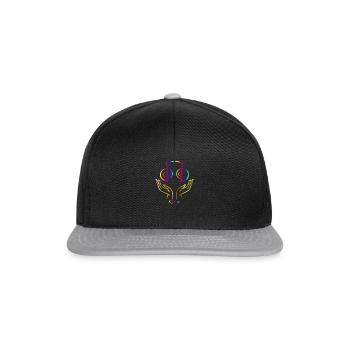 Reiki Meister Spirituell Chakra Heilung Geschenk - Snapback Cap - Schwarz/Grau - Vorne
