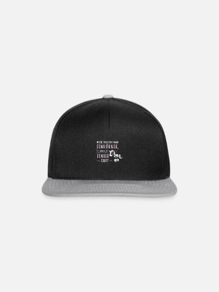 Wozu Einhörner Tinker - Snapback Cap - Schwarz/Grau