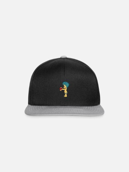 Plumps mit Marienkäfer - Snapback Cap - Schwarz/Grau