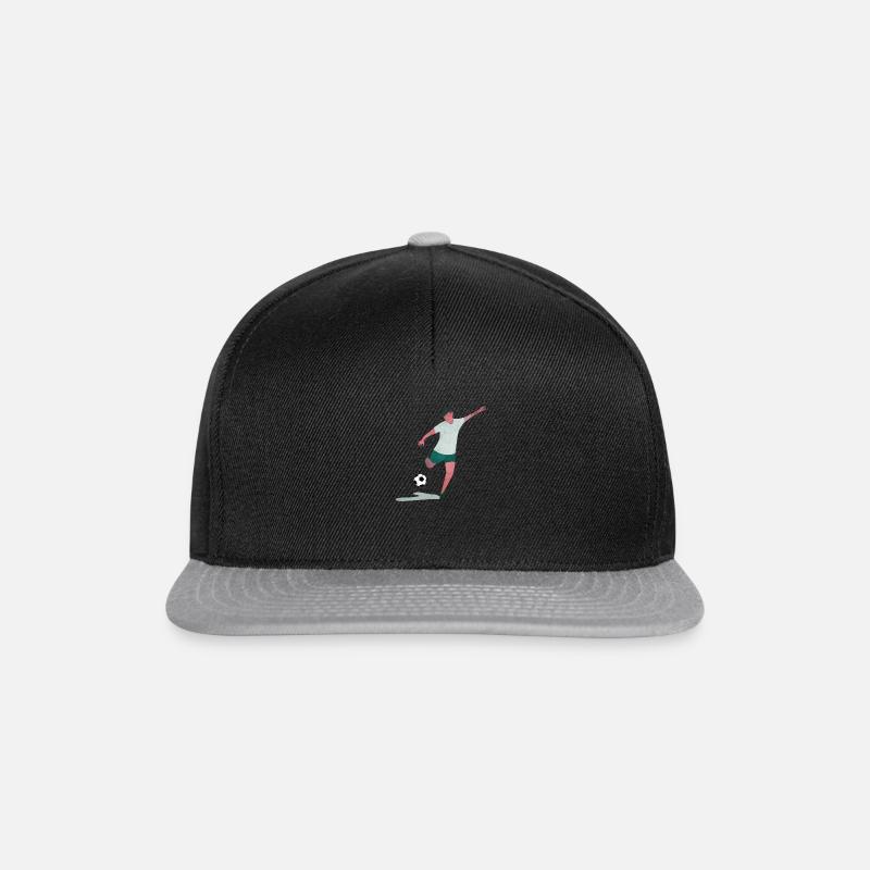 Soccer goal shot Soccer player gift idea - Snapback Cap - black/grey
