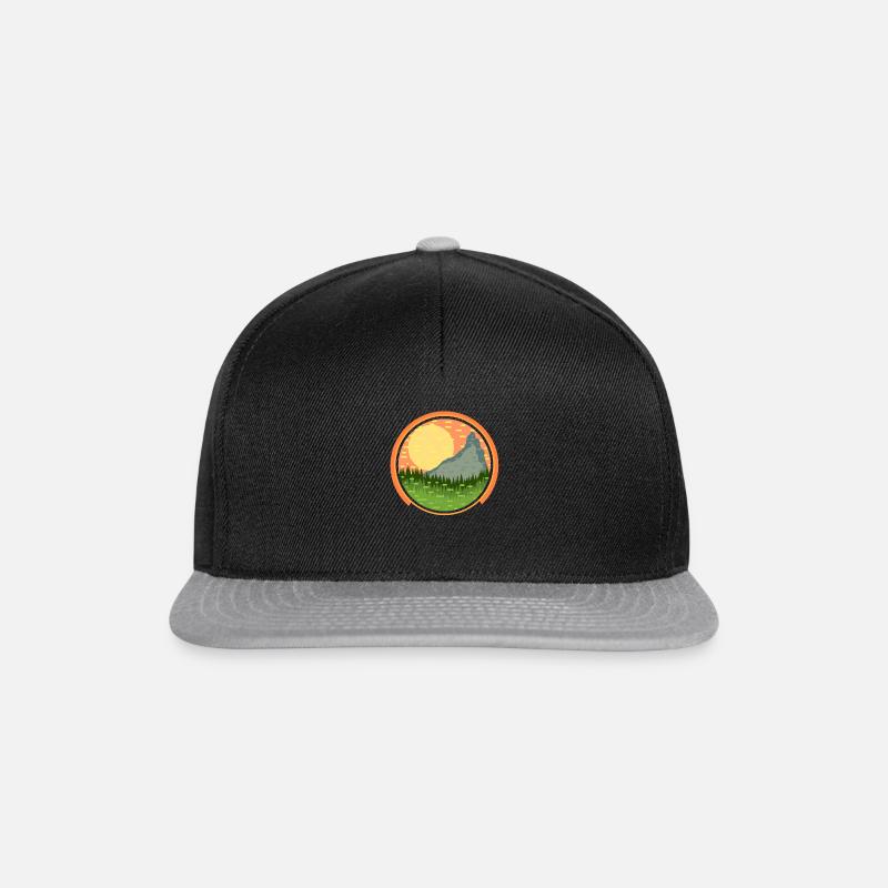 landschaft - Snapback Cap - Schwarz/Grau