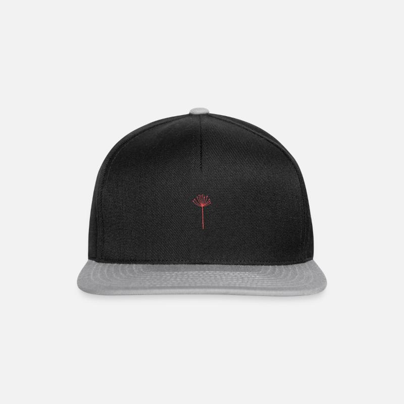 Rote Blume - Snapback Cap - Schwarz/Grau