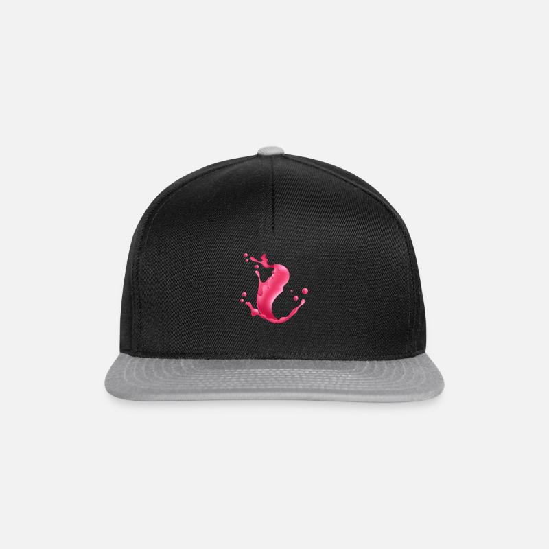 Splash couleur, Liquid Splash - design, idée cadeau - Casquette snapback - noir/gris