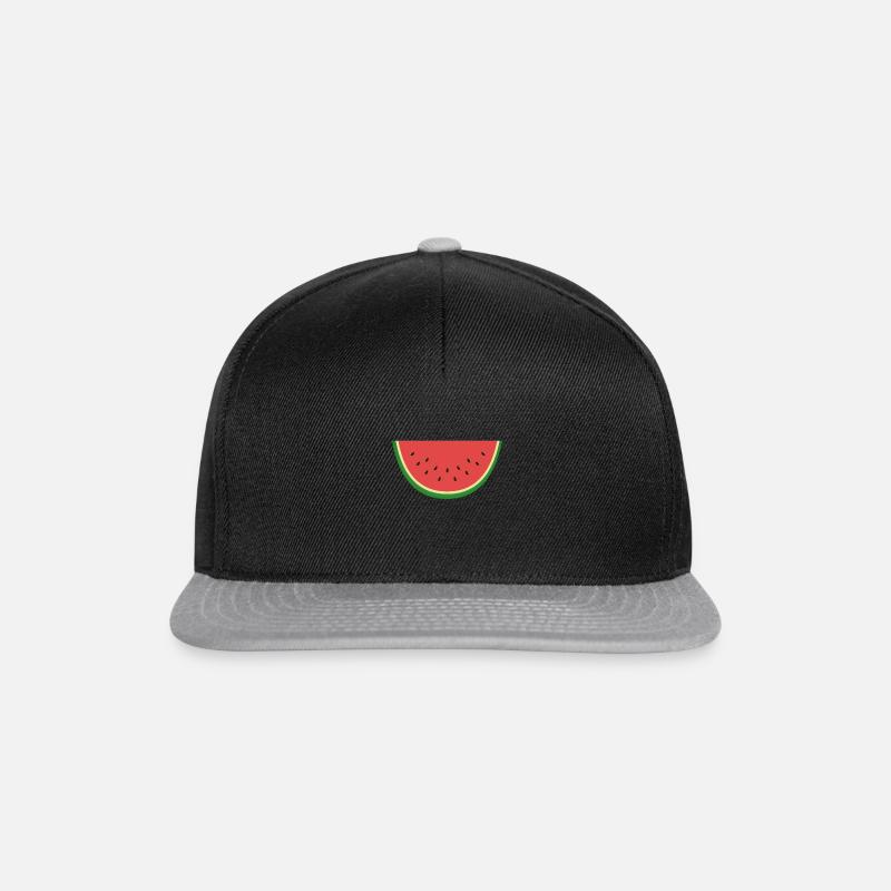 Motif de pastèque pastèque - Casquette snapback - noir/gris
