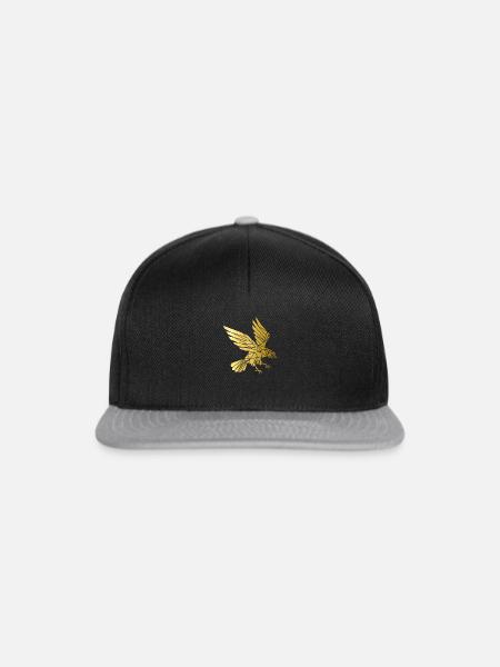 Adler der sich im Sturzflug befindet! Gold Edition - Snapback Cap - Schwarz/Grau