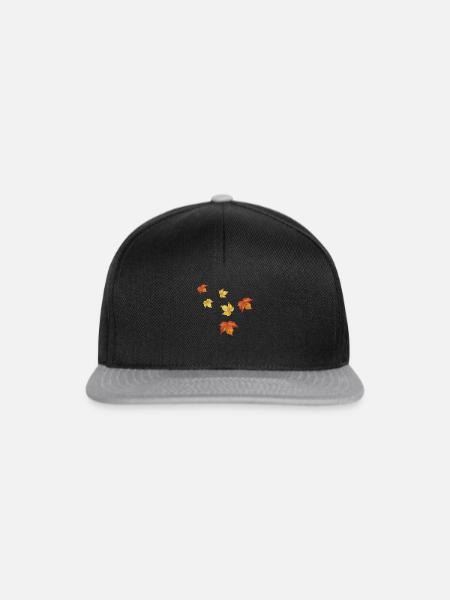 Ahorn Blätter im Herbst - Snapback Cap - Schwarz/Grau