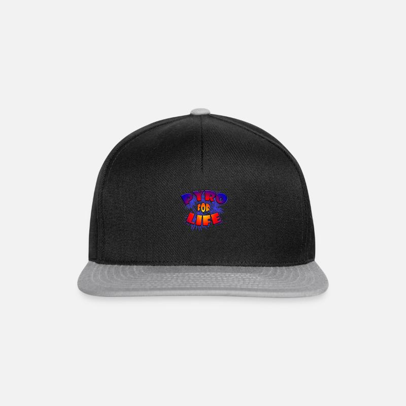 Pyro for life firework Feuerwerk - Snapback Cap - Schwarz/Grau