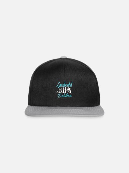 Snowboard Snowboarden - Snapback Cap - Schwarz/Grau