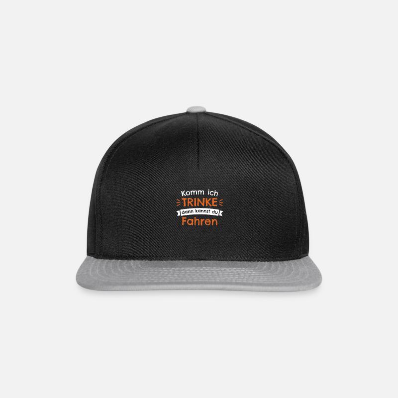 Drinking saying funny driver car gift party - Snapback Cap - black/grey