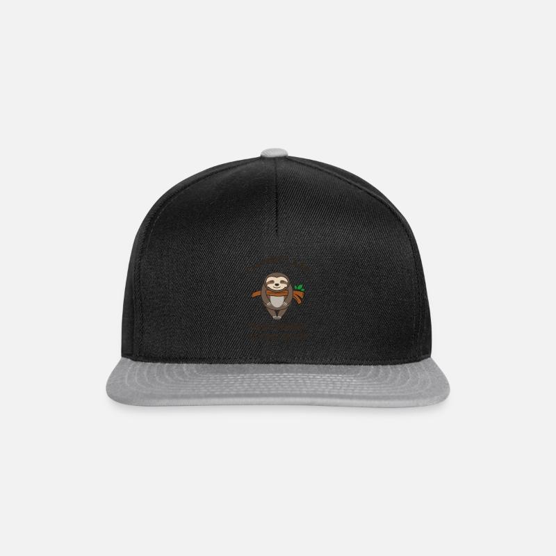Lustiges Faultier I´m Not Lazy Fun Geschenk - Snapback Cap - Schwarz/Grau